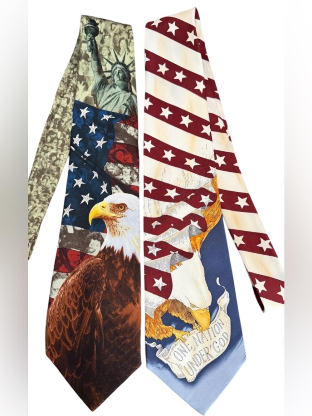 Eagles Wings Patriotic Set Of Ties Liberty Americana American Flag One Nation